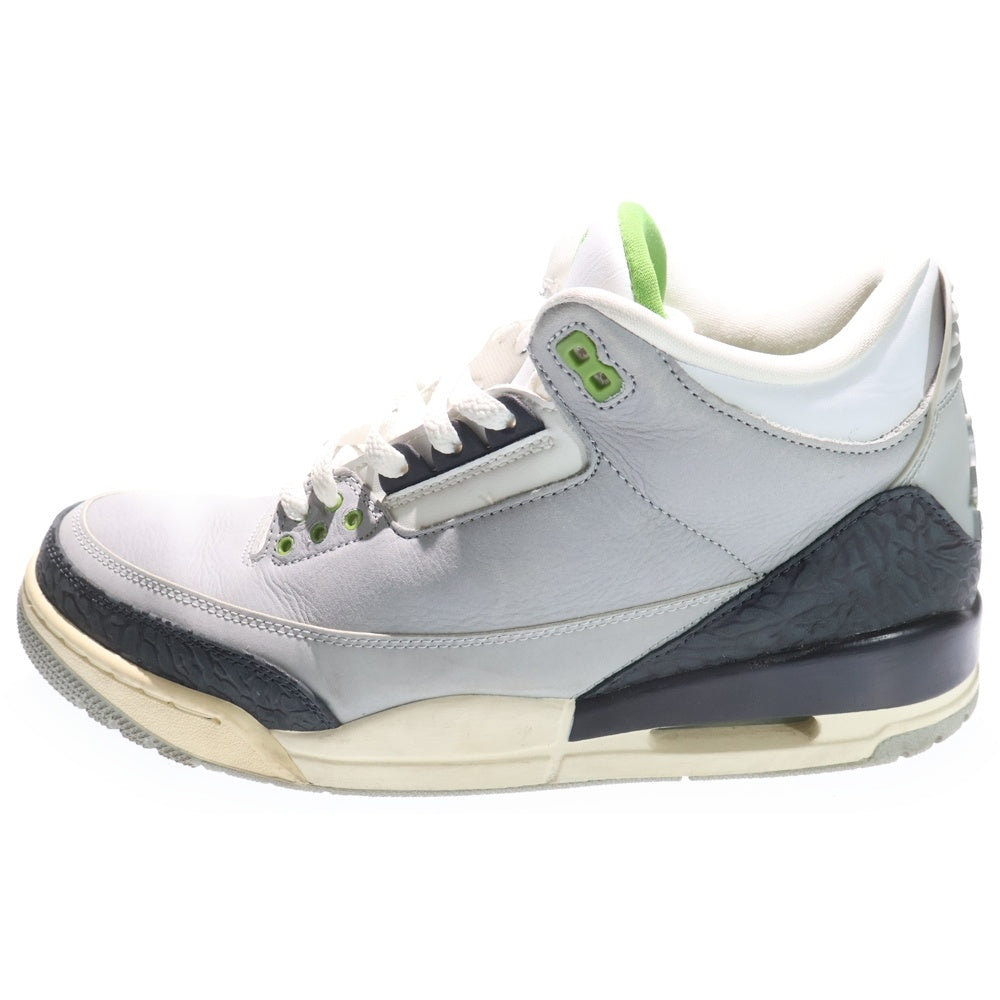 NIKE(ナイキ) AIR JORDAN 3 RETRO CHLOROPHYLL エアジョーダン3 レトロ クロロフィル ローカットスニーカー グレー US10/28cm 136064-006