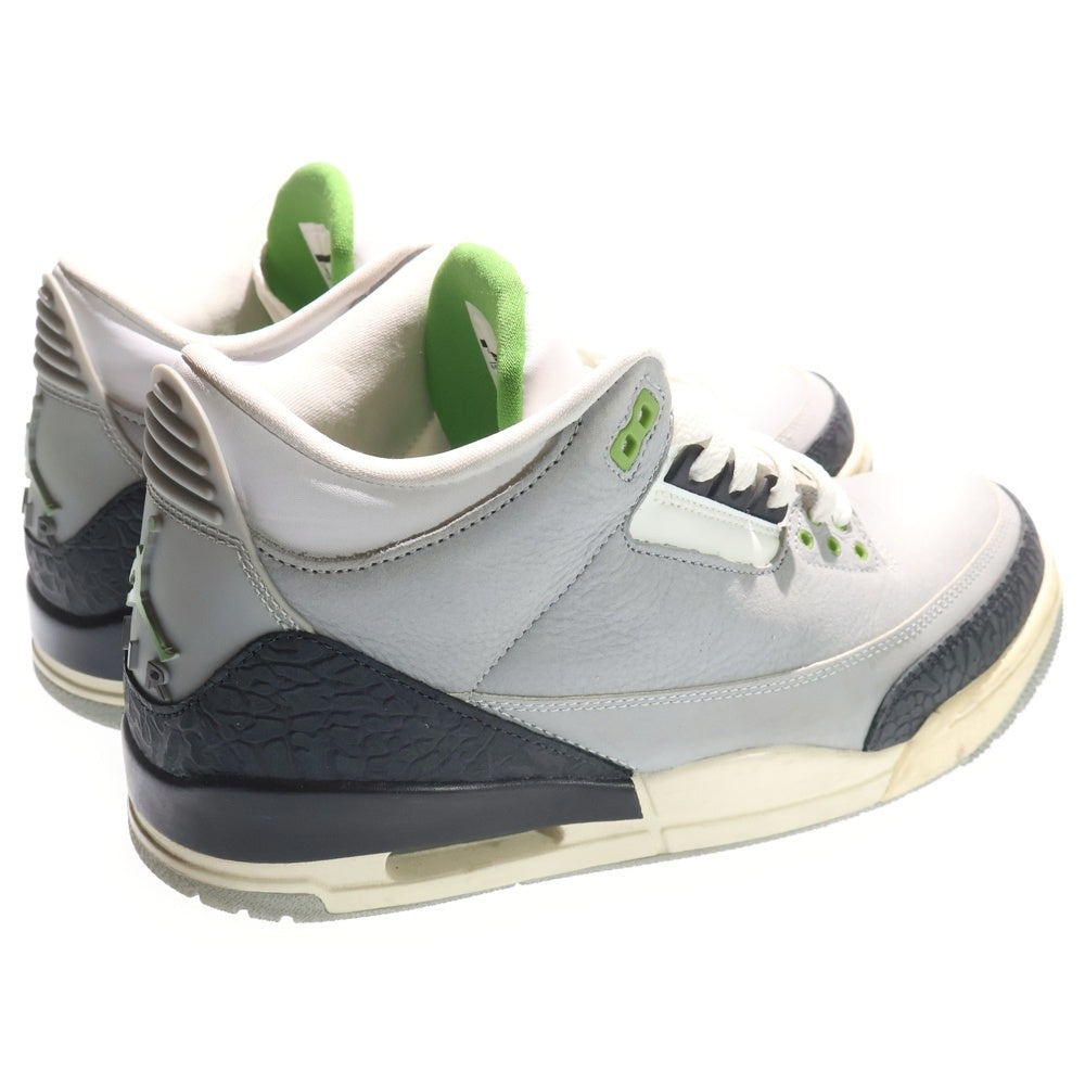 NIKE(ナイキ) AIR JORDAN 3 RETRO CHLOROPHYLL エアジョーダン3 レトロ クロロフィル ローカットスニーカー グレー US10/28cm 136064-006