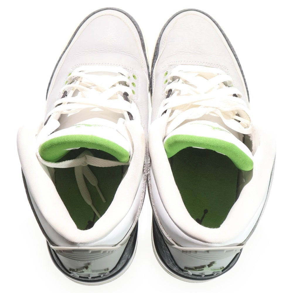 NIKE(ナイキ) AIR JORDAN 3 RETRO CHLOROPHYLL エアジョーダン3 レトロ クロロフィル ローカットスニーカー グレー US10/28cm 136064-006