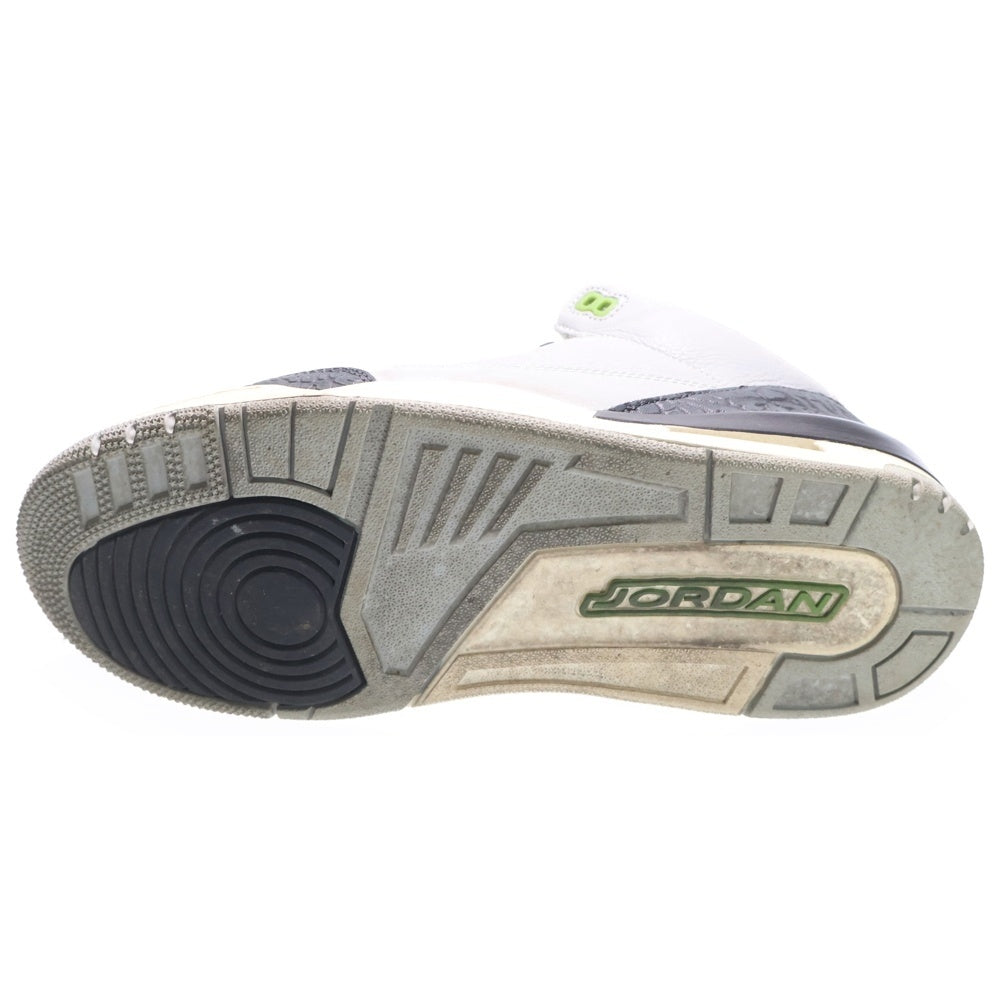 NIKE(ナイキ) AIR JORDAN 3 RETRO CHLOROPHYLL エアジョーダン3 レトロ クロロフィル ローカットスニーカー グレー US10/28cm 136064-006