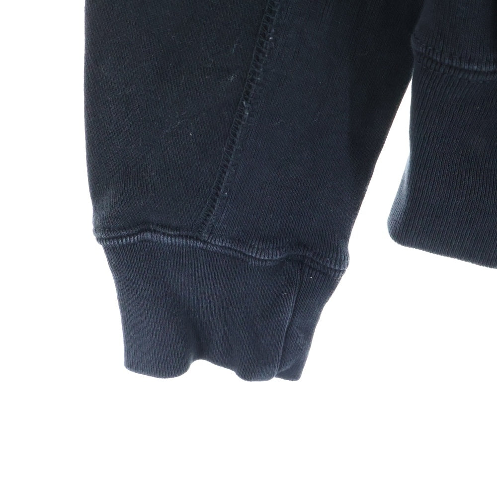 1 PIU 1 UGUALE 3 RELAX(ウノピゥウノウグァーレトレ) ビーズ装飾 コットンジップアップパーカー ブラック