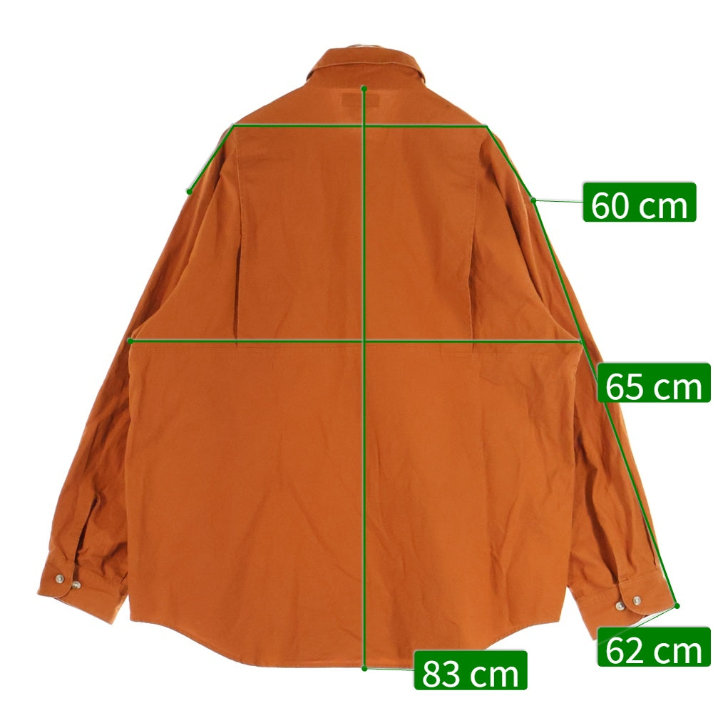 Columbia(コロンビア) エンブロイダリー ロゴ ボタンダウン 長袖 シャツ ブラウン HM7014