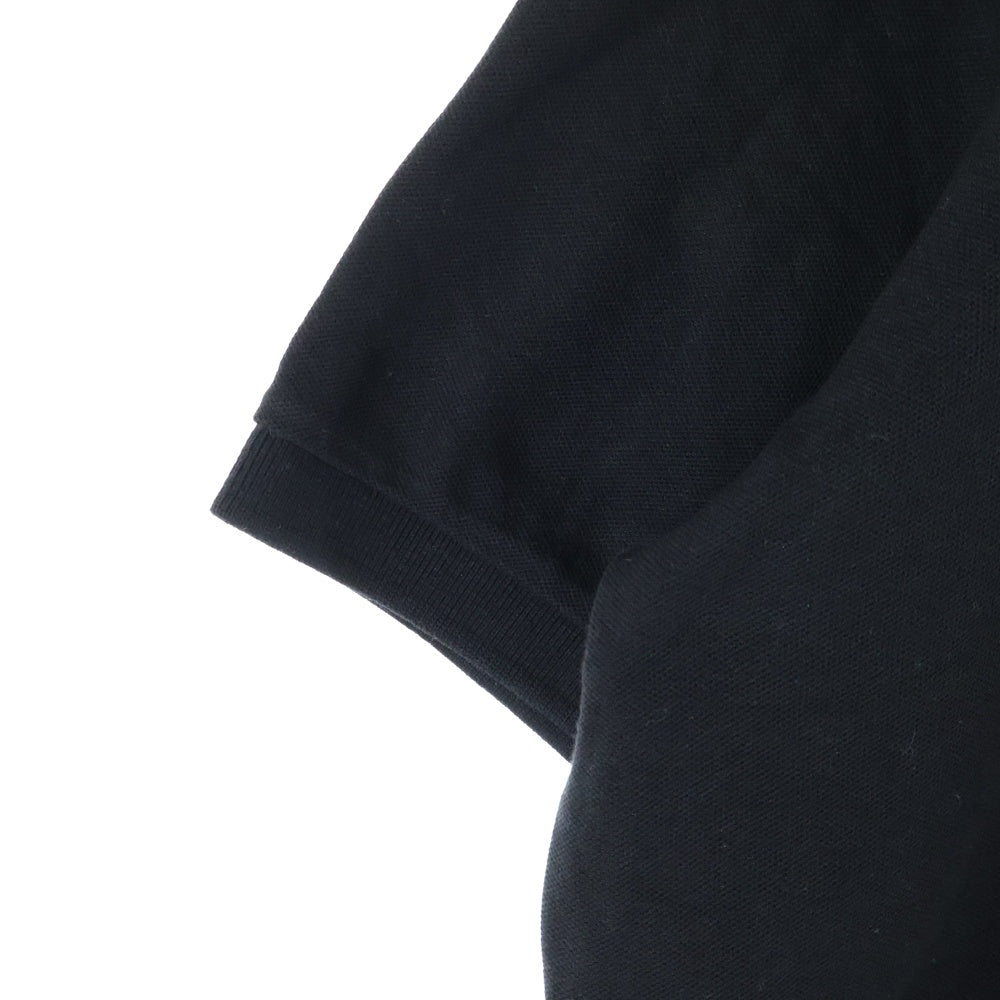 BLACK Scandal Yohji Yamamoto(ブラックスキャンダルヨウジヤマモト) 23AW 袖ロゴ刺繍 胸ポケット付 半袖ポロシャツ ブラック HJ-T30-989