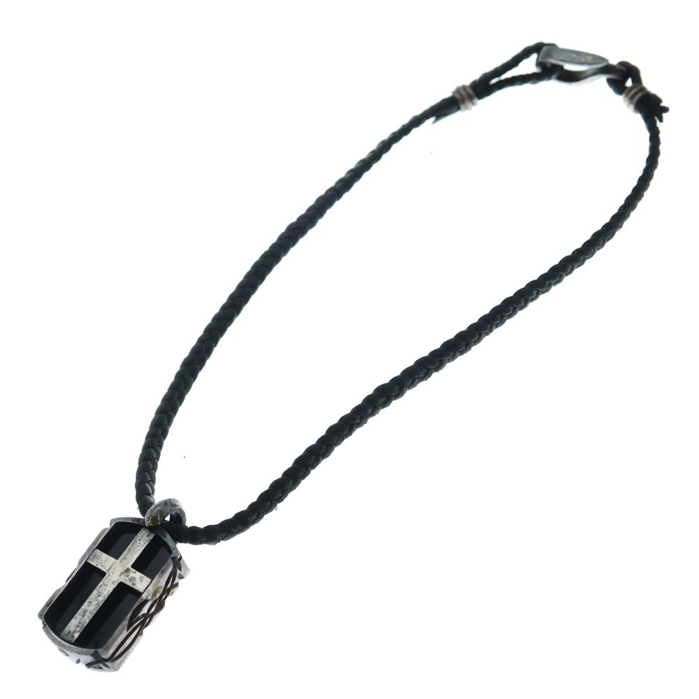 ISAMU KATAYAMA BACKLASH(イサムカタヤマバックラッシュ) ×JUN UEZONO ジュンウエゾノ 純銀 ドッグタグクロス ネックレス シルバー