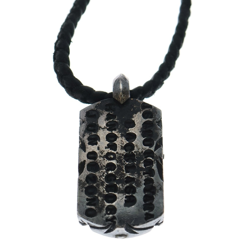 ISAMU KATAYAMA BACKLASH(イサムカタヤマバックラッシュ) ×JUN UEZONO ジュンウエゾノ 純銀 ドッグタグクロス ネックレス シルバー