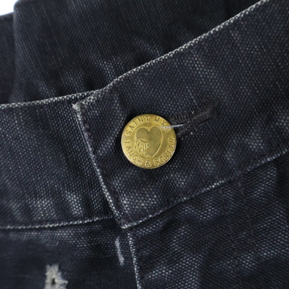SAINT MICHAEL(セントマイケル) 24AW DENIM DOUBLE KNEE ダメージ加工