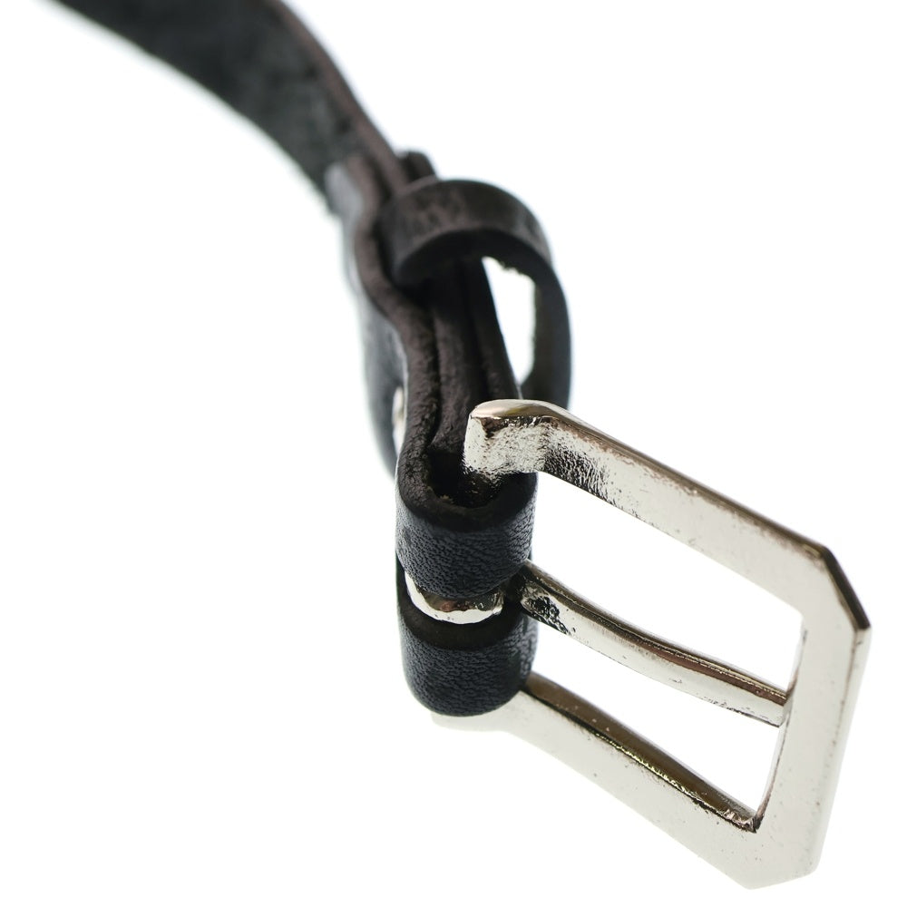 STRUM(ストラム) フルベジタブルタンニン ステアショルダー カウレザーベルト ブラック STG026-04