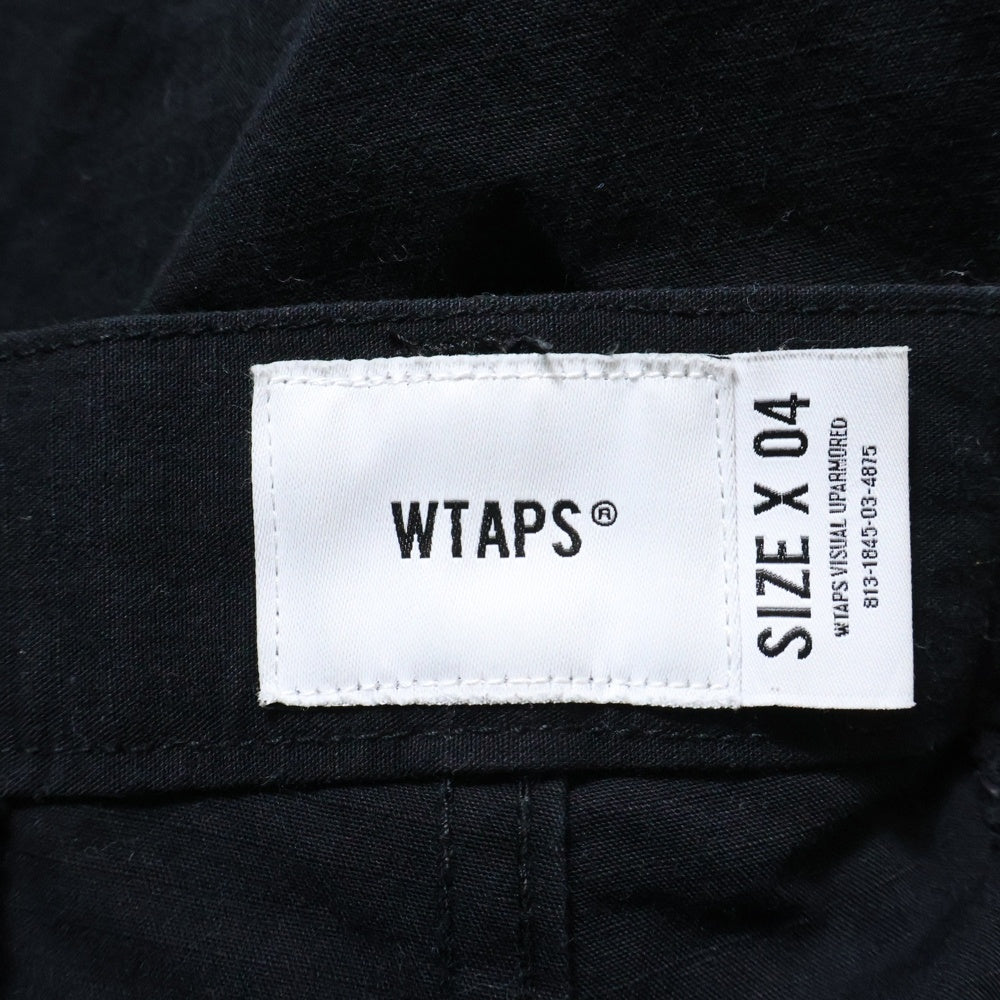 WTAPS(ダブルタップス) 23SS MILT9601/TROUSERS/NYCO.RIPSTOP リップストップ ミル カーゴパンツ トラウザー ブラック 231WVDT-PTM09