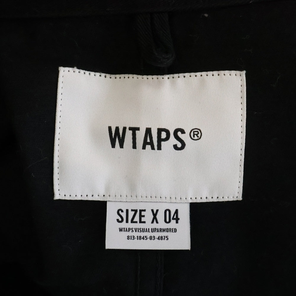 WTAPS(ダブルタップス) 22SS BUDS LS COTTON TWILL コットンツイル ユーティリティ長袖シャツ ブラック 221BRDT-SHM02