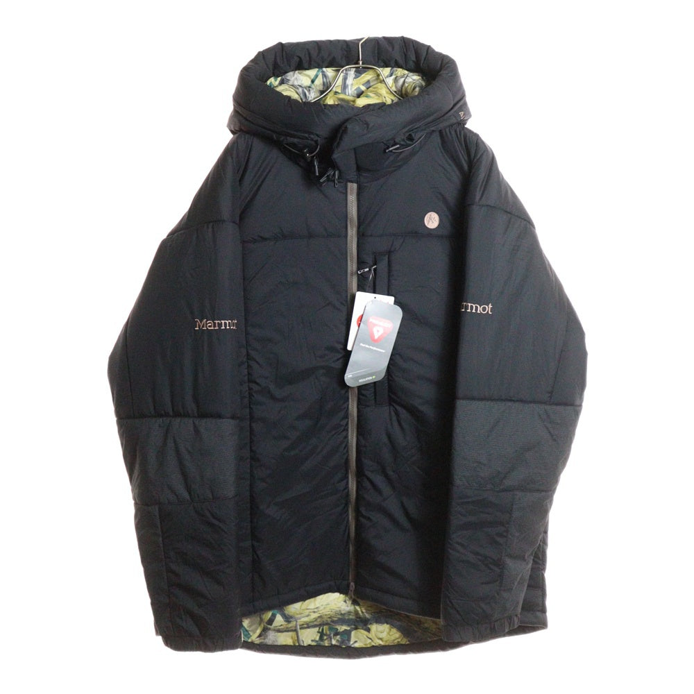 Marmot(マーモット) 25AW GORE-TEX 3L ALPINIST JACKET ゴアテックス スリーレイヤー アルピニスト フーデッド ジップアップ 中綿ジャケット ブラック MTFW25MJK350AP