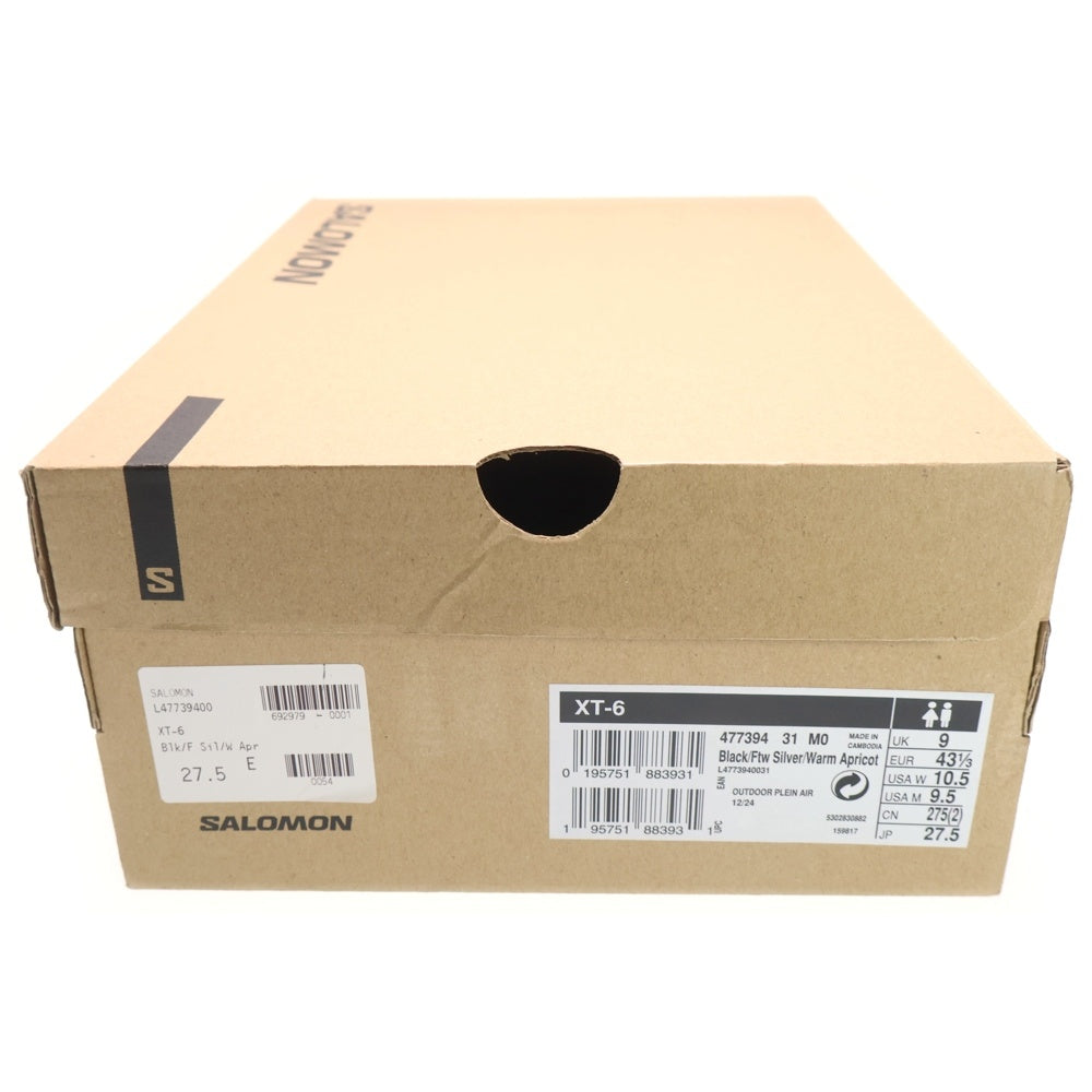 SALOMON(サロモン) XT-6 ドローストリング ローカットスニーカー ブラック US9/27.5cm 477394