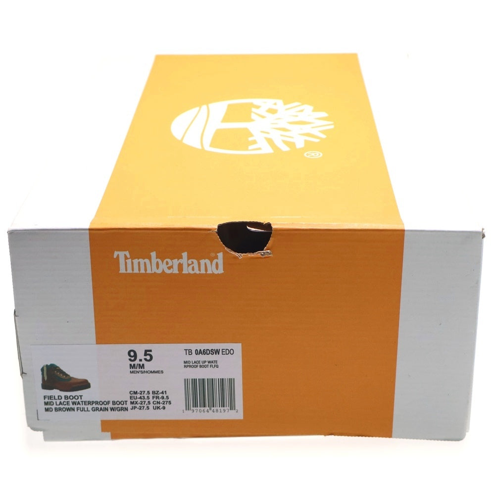 Timberland(ティンバーランド) ×THE APARTMENT FIELD BOOT ジ アパートメント フィールド レザー ミッドカット ブーツ ブラウン/ブルー US9.5/27.5cm TB0A6DSWEDO