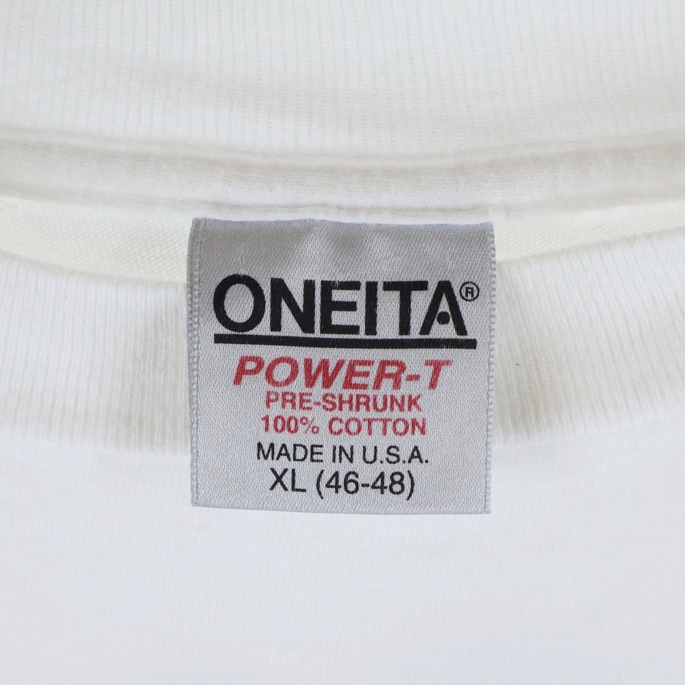 VINTAGE(ヴィンテージ) 90S VINTAGE STUDIO Q COW TEE ヴィンテージ スタジオQ カウ ONEITAボディ 両面イラストプリントTシャツ 半袖クルーネックカットソー ホワイト