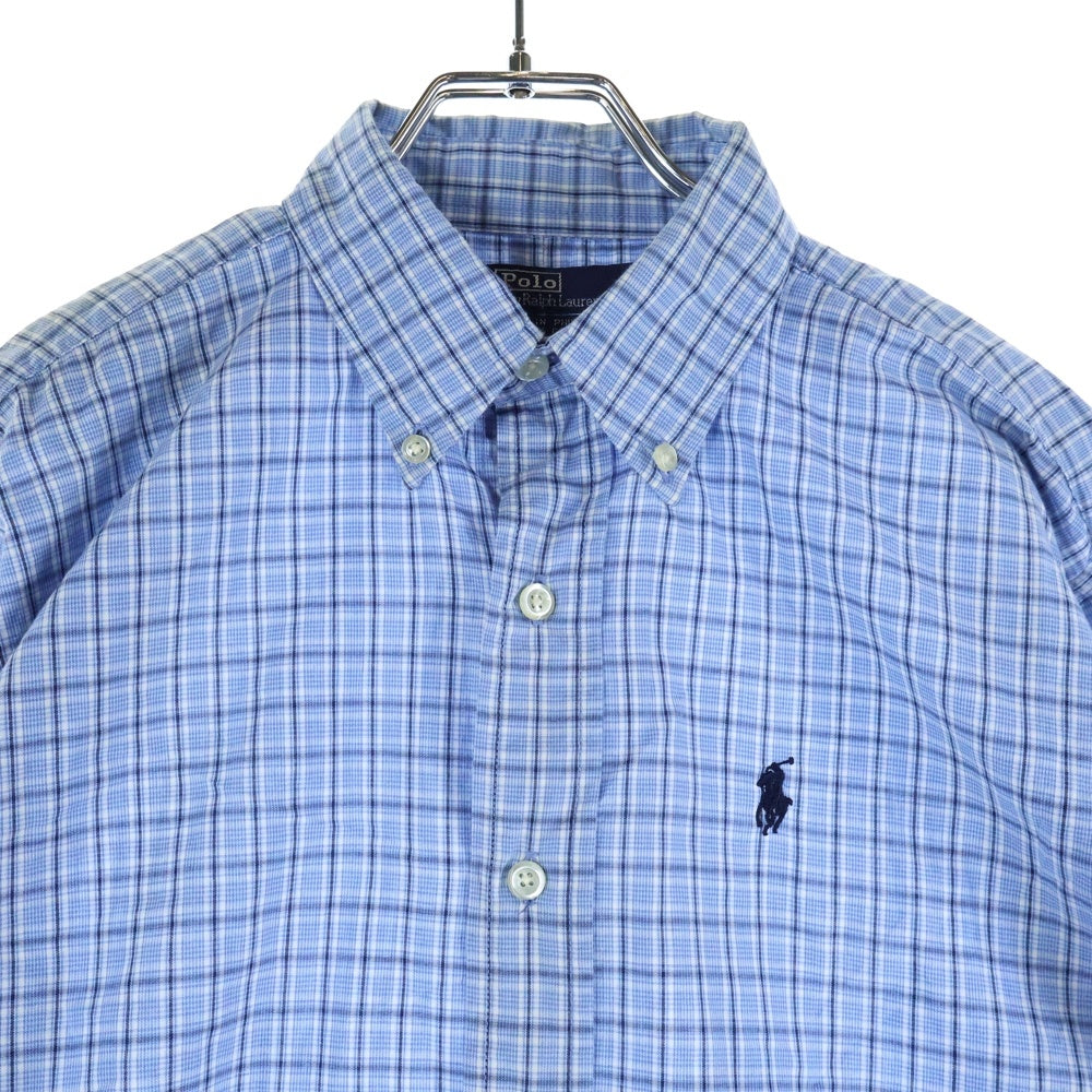 POLO RALPH LAUREN(ポロラルフローレン) ウィンドウペンチェック ボタンダウン 長袖シャツ ブルー