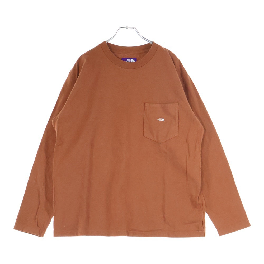 THE NORTH FACE(ザノースフェイス) 7OZ L/S POCKET TEE セブンオンス 胸ポケット クルーネック カットソー 長袖Tシャツ ブラウン NT3961N