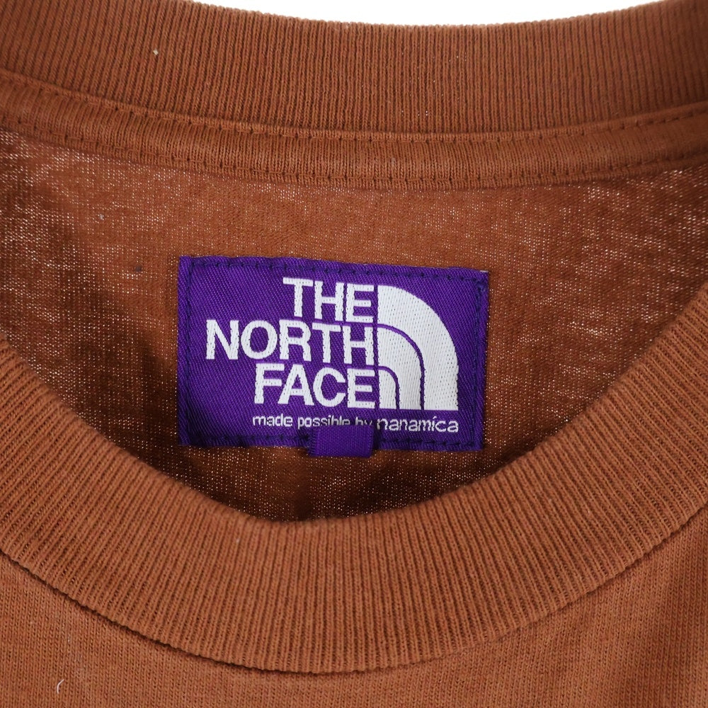 THE NORTH FACE(ザノースフェイス) 7OZ L/S POCKET TEE セブンオンス 胸ポケット クルーネック カットソー 長袖Tシャツ ブラウン NT3961N