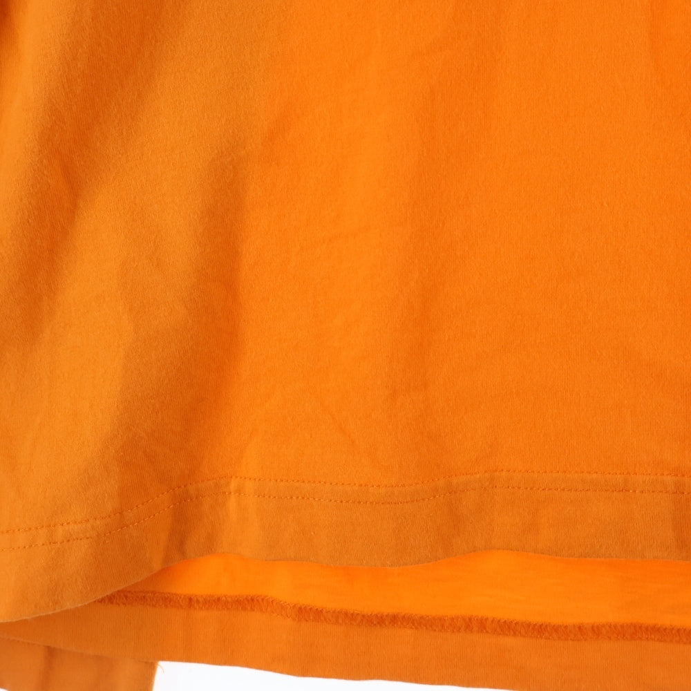 VETEMENTS(ヴェトモン) 17AW PETS フロントロゴプリント フーデッド 長袖Tシャツ カットソー オレンジ WAH18TR3