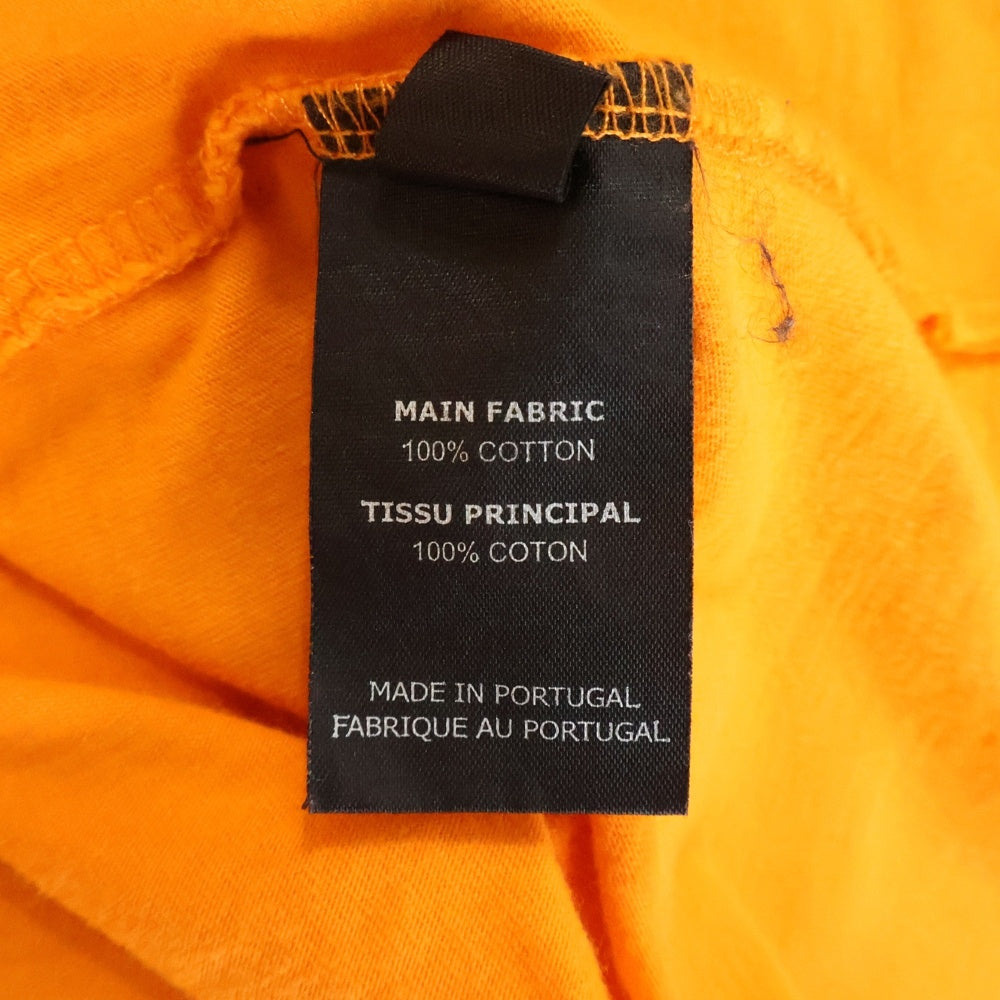 VETEMENTS(ヴェトモン) 17AW PETS フロントロゴプリント フーデッド 長袖Tシャツ カットソー オレンジ WAH18TR3