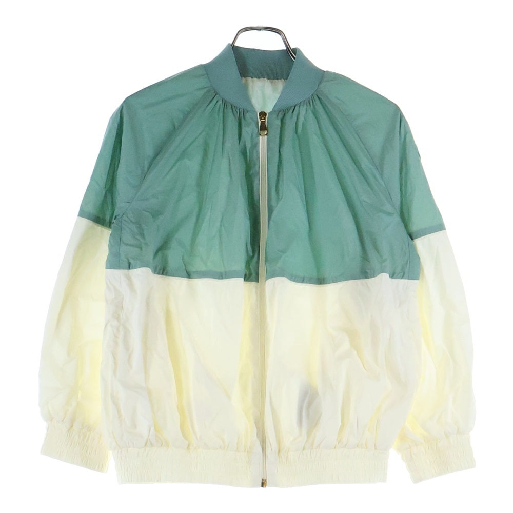 MONCLER(モンクレール) AINE ロゴワッペン ウィンドブレーカー ジャケット ホワイト/グリーン キッズ I19541A00030 レディース