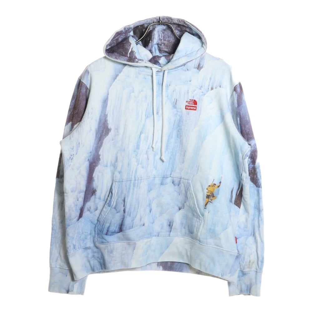 SUPREME(シュプリーム) 21SS × THE NORTH FACE ICE CLIMB HOODED SWEAT アイス クライム フーデッド スウェット パーカー ブルー