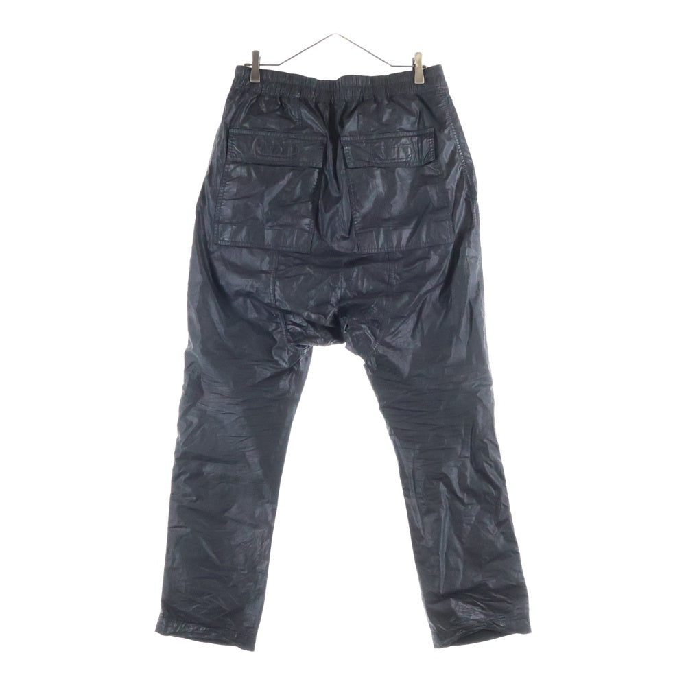 Rick Owens DRKSHDW(リックオウエンス ダークシャドウ) ドローストリング コーティング サルエルパンツ ブラック DU15S9374
