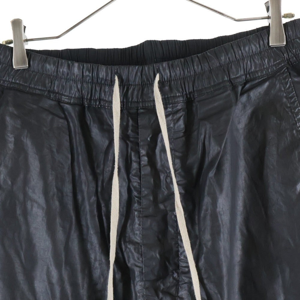 Rick Owens DRKSHDW(リックオウエンス ダークシャドウ) ドローストリング コーティング サルエルパンツ ブラック DU15S9374