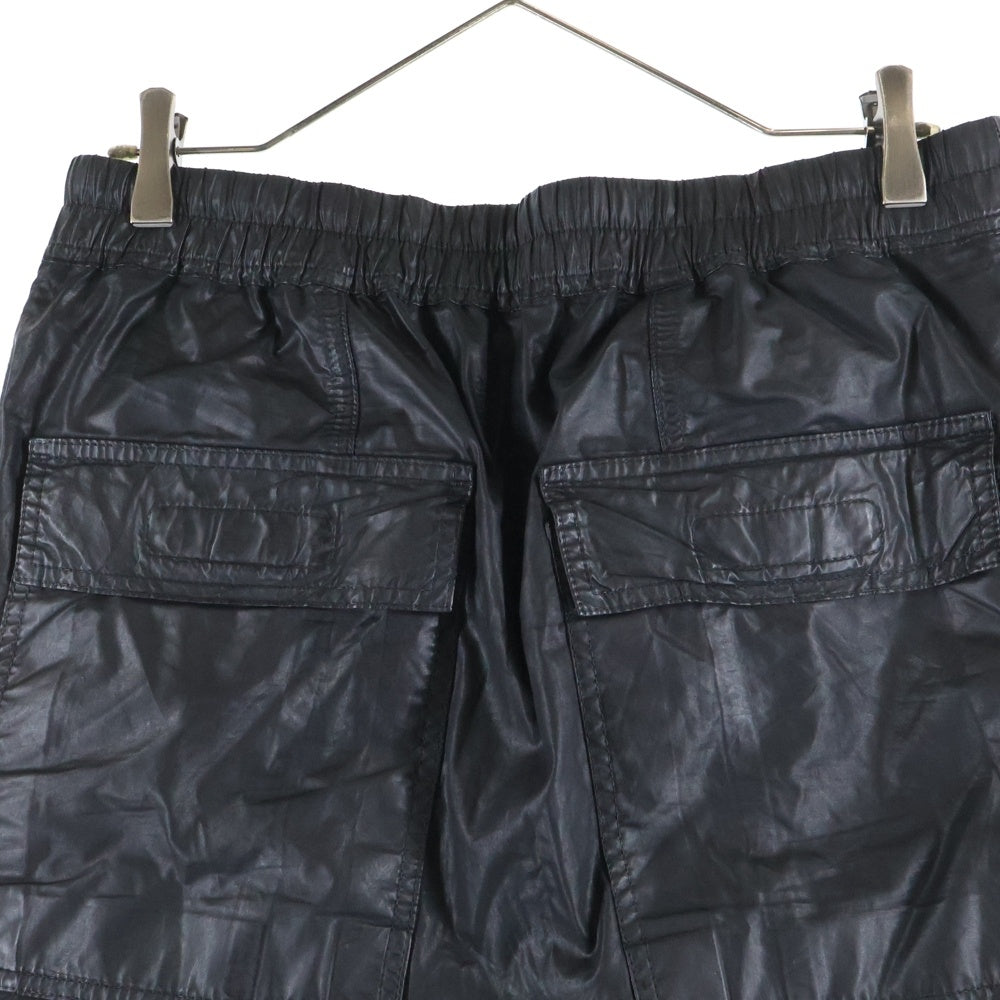 Rick Owens DRKSHDW(リックオウエンス ダークシャドウ) ドローストリング コーティング サルエルパンツ ブラック DU15S9374