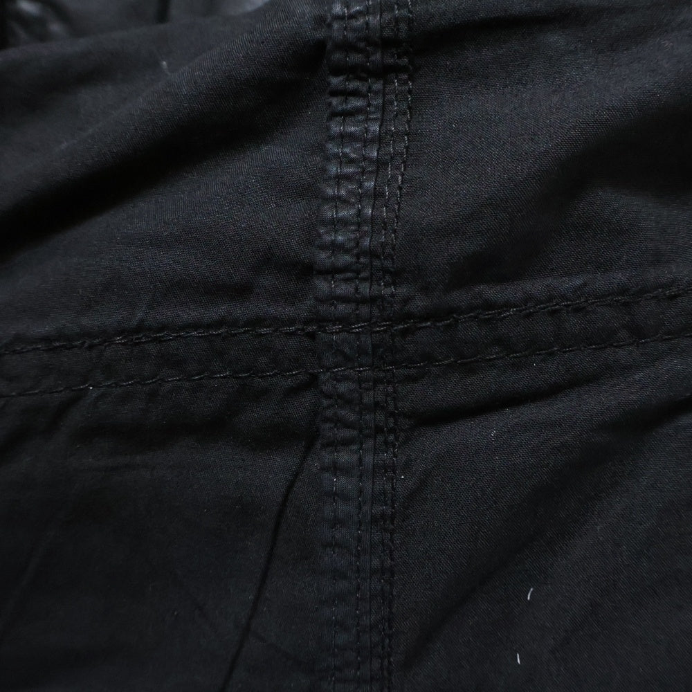 Rick Owens DRKSHDW(リックオウエンス ダークシャドウ) ドローストリング コーティング サルエルパンツ ブラック DU15S9374