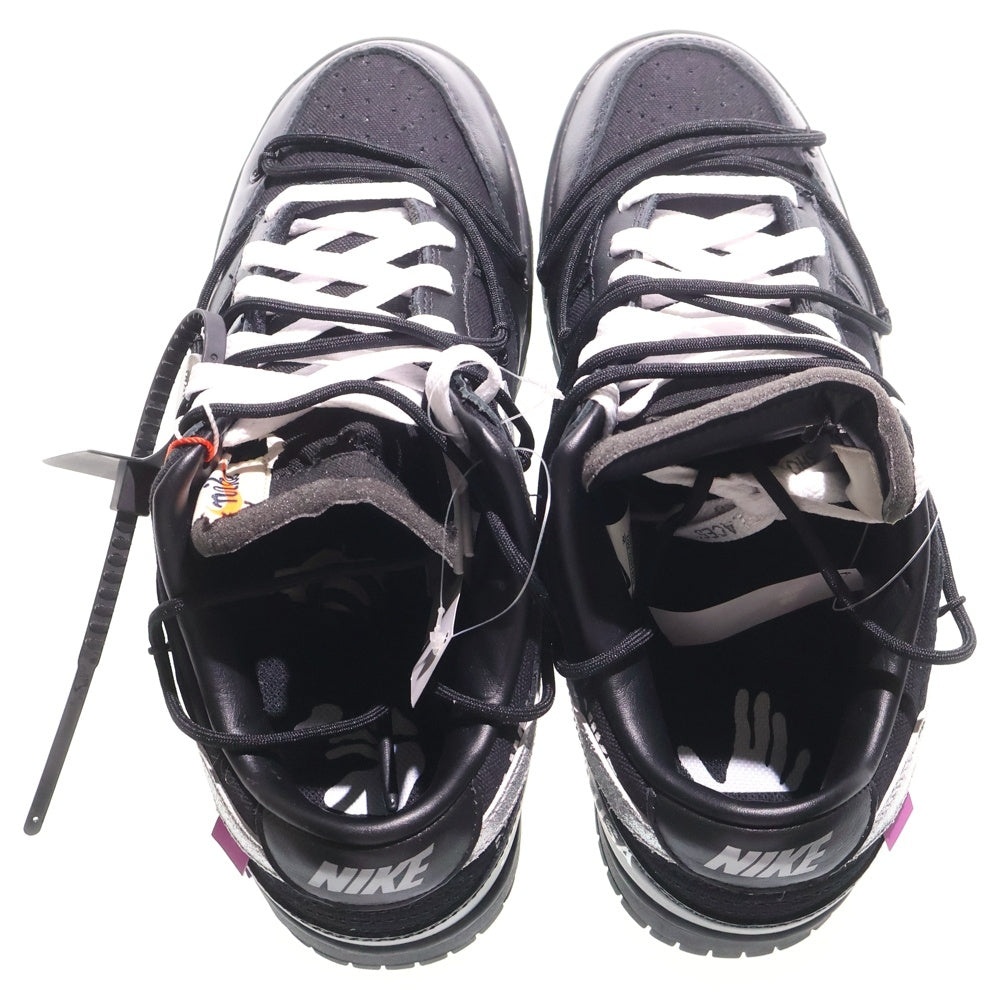 NIKE(ナイキ) ×OFF-WHITE DUNK LOW 1 OF 50 オフホワイト ダンク 50/50 ローカットスニーカー ブラック US9.5/27.5cm DM1602-001