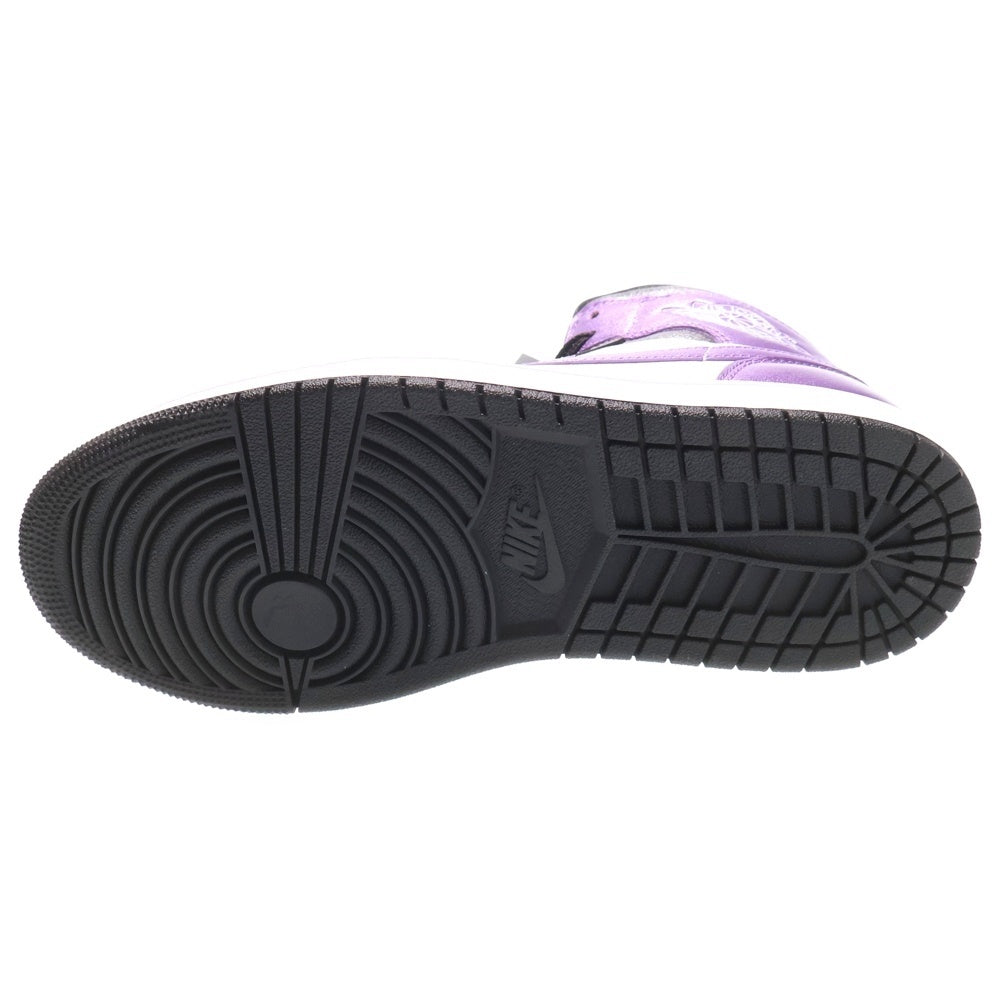 NIKE(ナイキ) AIR JORDAN 1 MID METALLIC PURPLE エア ジョーダン 1 メタリック ミッドカットスニーカー パープル/ホワイト/ブラック US9/26cm HJ5911-105