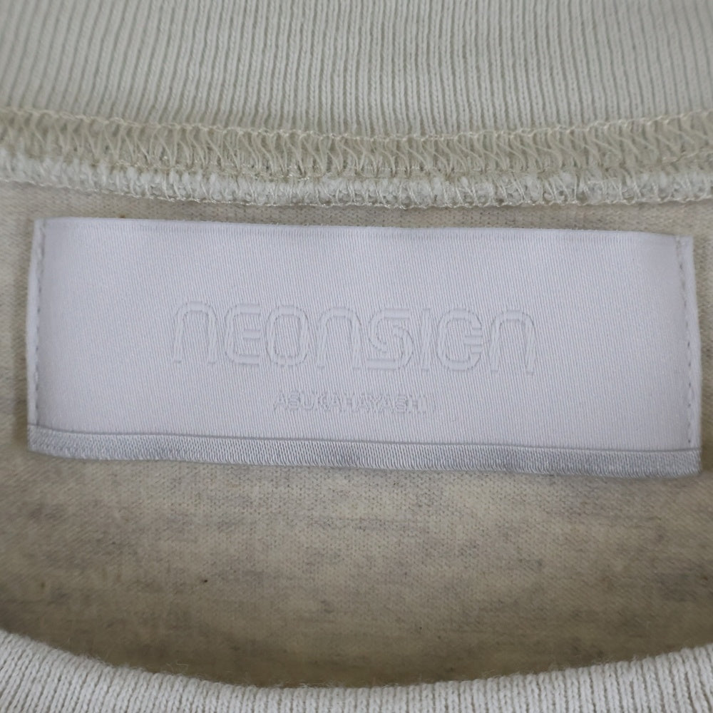 NEON SIGN(ネオンサイン) LAYERED T-SHIRTS レイヤード コットン クルーネック カットソー 半袖Tシャツ ベージュ N1665