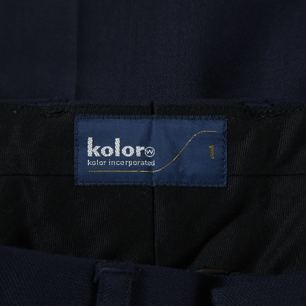 kolor(カラー) 23AW ドッキング レイヤードミニスカート レディース ネイビー 23WCL-S02103