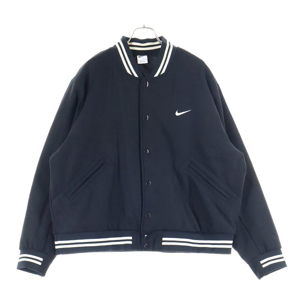 NIKE(ナイキ) Men's Varsity Jacket メンズ スナップボタン バーシティージャケット ブラック HQ3277-010