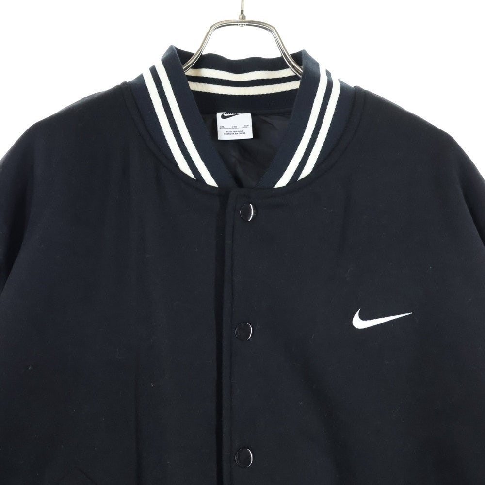 NIKE(ナイキ) Men's Varsity Jacket メンズ スナップボタン バーシティージャケット ブラック HQ3277-010