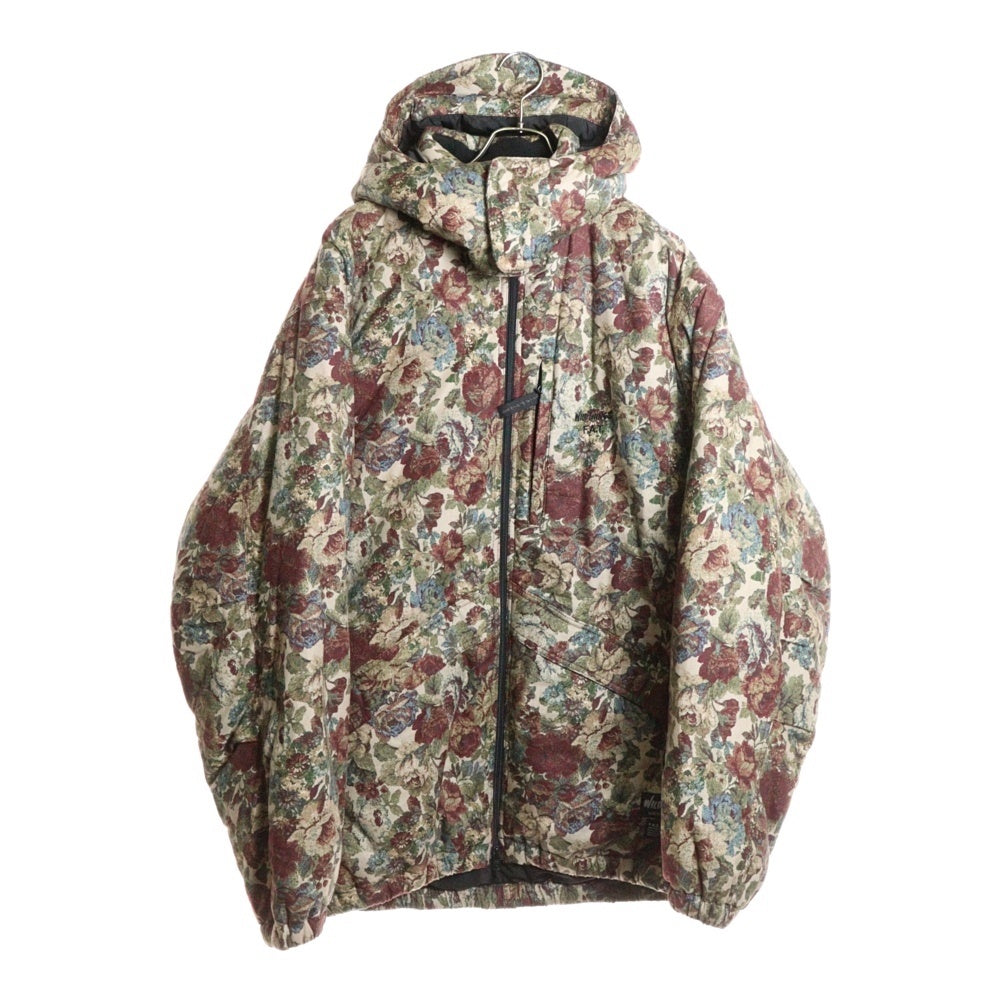 FAT(エフエーティー) ×WILDTHINGS WILDGARDEN ワイルドシングス ワイルドガーデン 総柄 フーデッドパファージャケット ブラウン F32420-JK05-AB