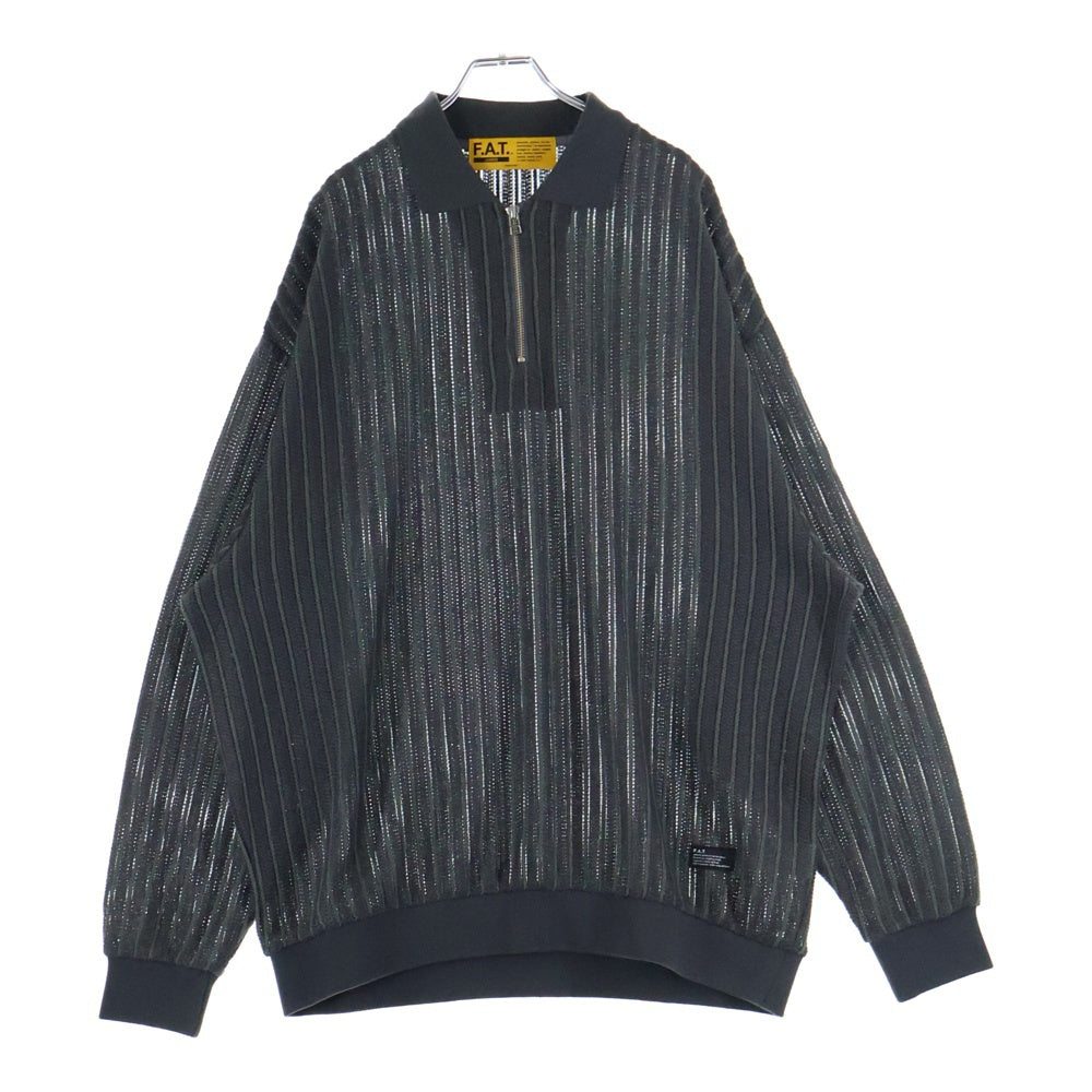 FAT(エフエーティー) RASCHELO ラッシェロ ハーフジップ 長袖ポロシャツ グレー F32520-CT20-AB