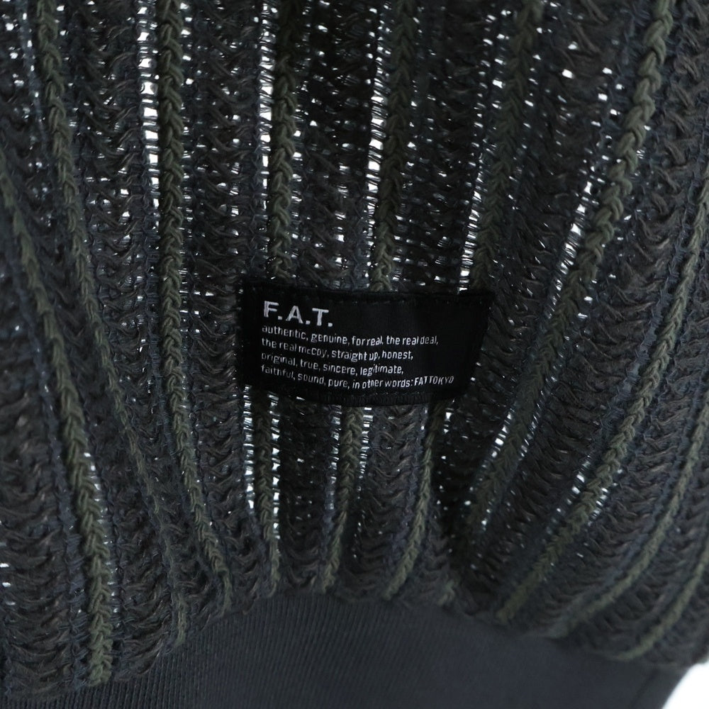 FAT(エフエーティー) RASCHELO ラッシェロ ハーフジップ 長袖ポロシャツ グレー F32520-CT20-AB
