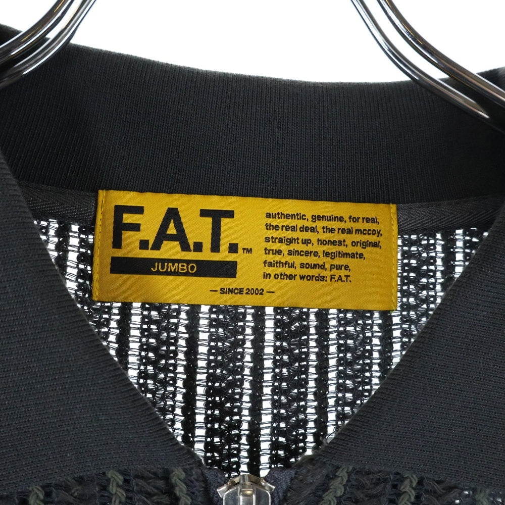 FAT(エフエーティー) RASCHELO ラッシェロ ハーフジップ 長袖ポロシャツ グレー F32520-CT20-AB