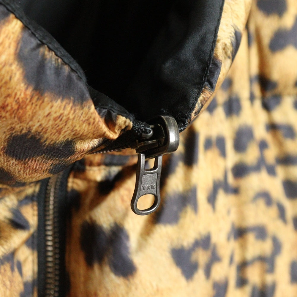 Subciety(サブサエティ) PATTERNED PADDED JACKET パターンド レオパード リバーシブルパファージャケット ブラック/ブラウン 105-62527