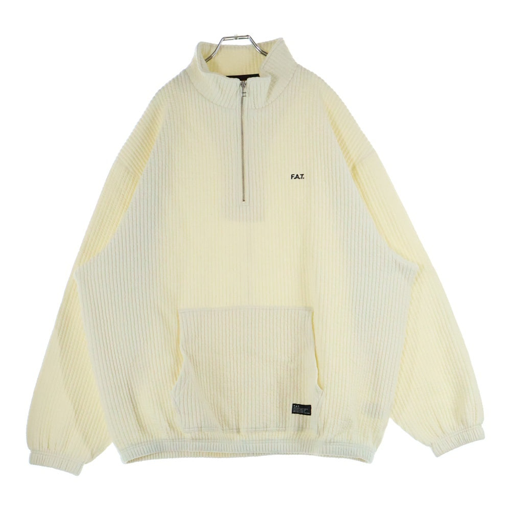FAT(エフエーティー) QUILHALF キルハーフ キルティング ハーフジップ プルオーバースウェット トレーナー アイボリー F32420-SW11-AB