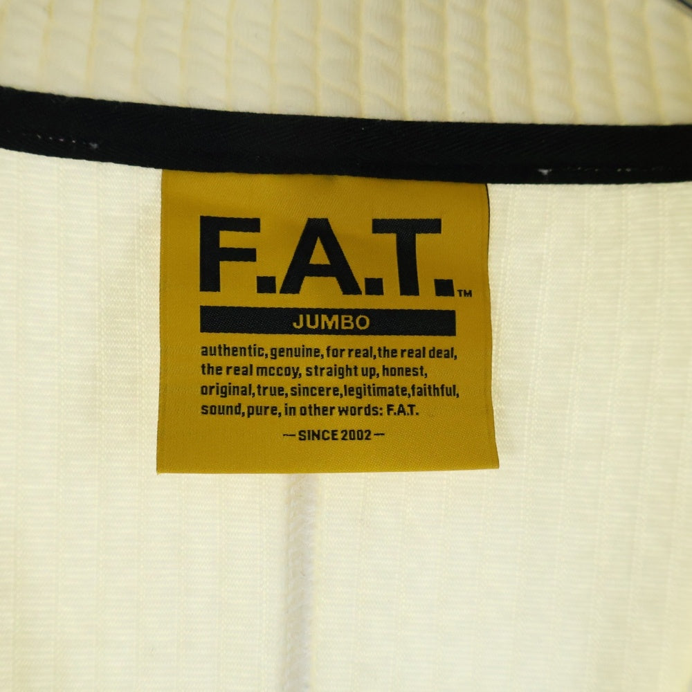 FAT(エフエーティー) QUILHALF キルハーフ キルティング ハーフジップ プルオーバースウェット トレーナー アイボリー F32420-SW11-AB