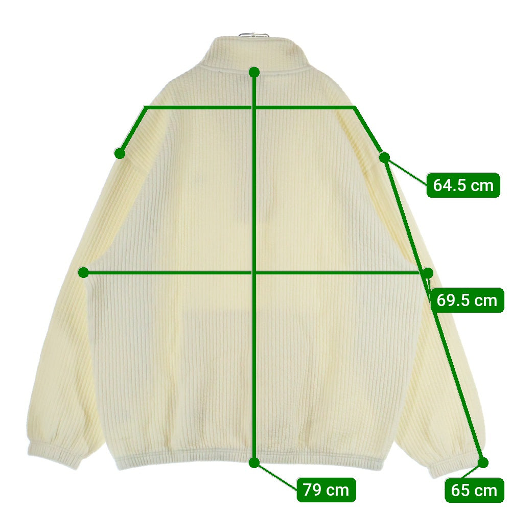 FAT(エフエーティー) QUILHALF キルハーフ キルティング ハーフジップ プルオーバースウェット トレーナー アイボリー F32420-SW11-AB