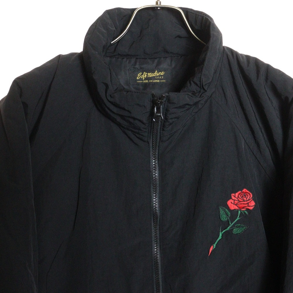 SOFT MACHINE(ソフトマシーン) ALONE JACKET アローン ジップアップ ナイロンジャケット ブラック