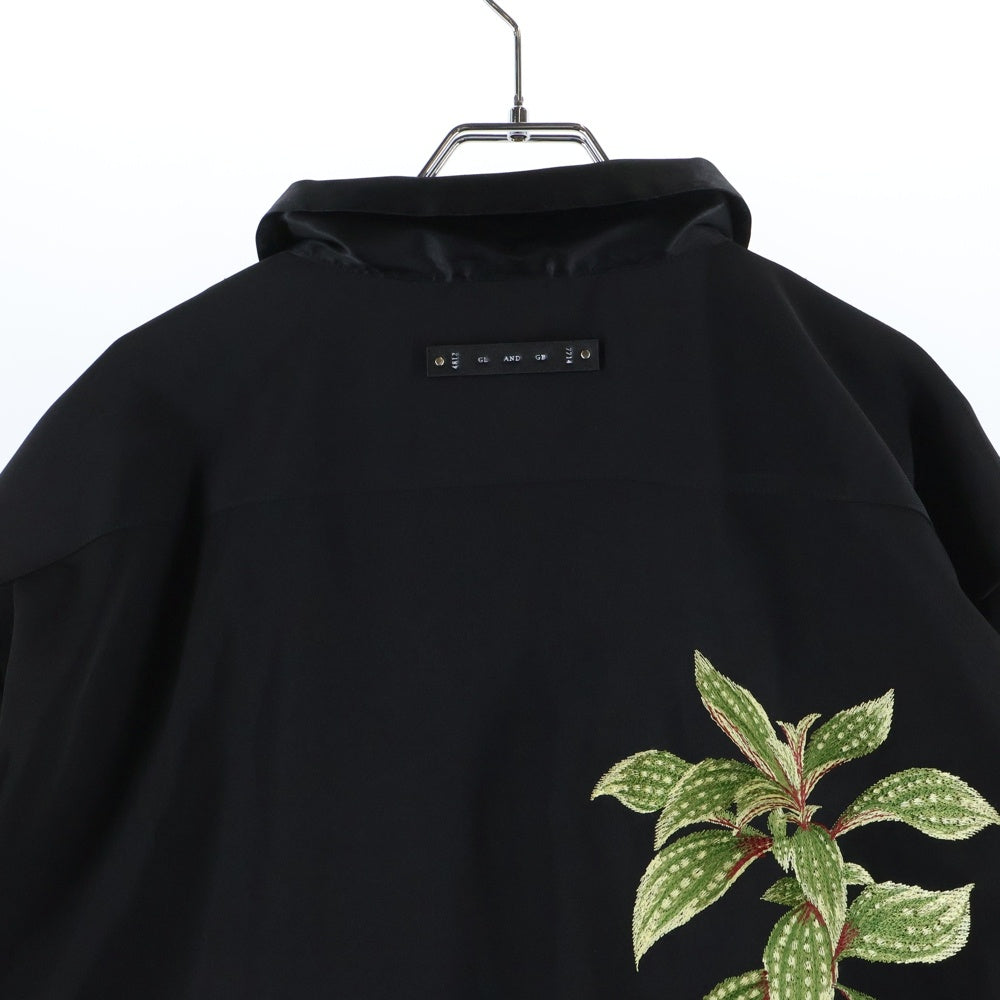 THE CRIMIE(ザ クライミー) EMBROIDERY LONG SLEEVE SHIRT エンブロイダリー ロングスリーブシャツ ブラック CR1-02D5-SL06