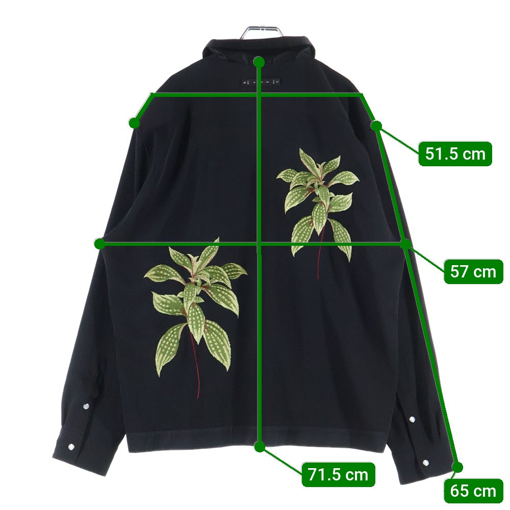 THE CRIMIE(ザ クライミー) EMBROIDERY LONG SLEEVE SHIRT エンブロイダリー ロングスリーブシャツ ブラック CR1-02D5-SL06