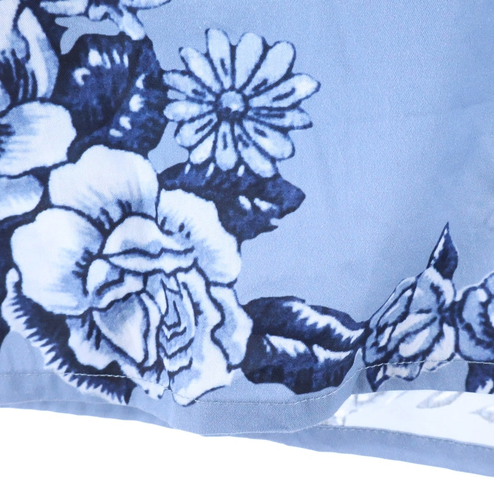 Hideandseek(ハイドアンドシーク) Maria L/S Shirt マリア 総柄 長袖シャツ ブルー HS-030125