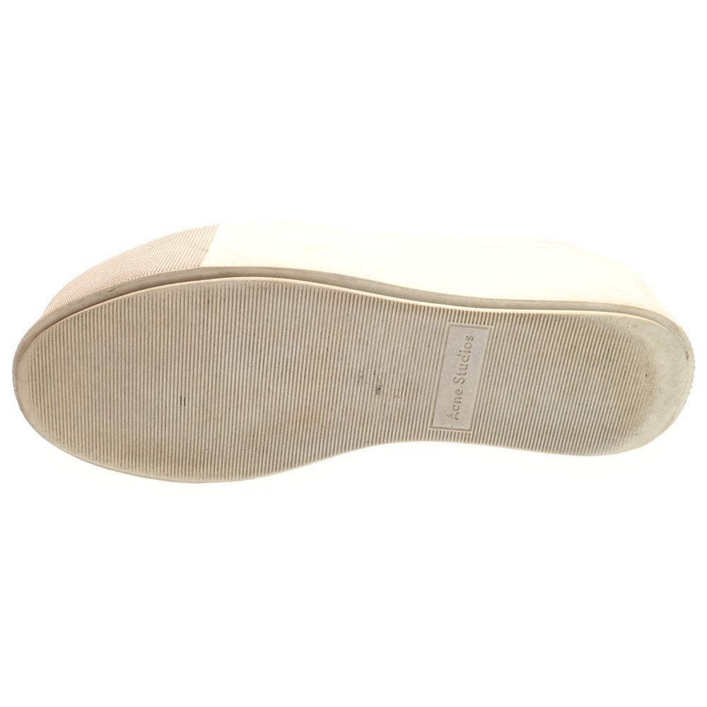Acne Studios(アクネ ストゥディオズ) DRIHANNA NAPPA 厚底レザーローカットスニーカー アイボリー 1E7176-3D1036 レディース