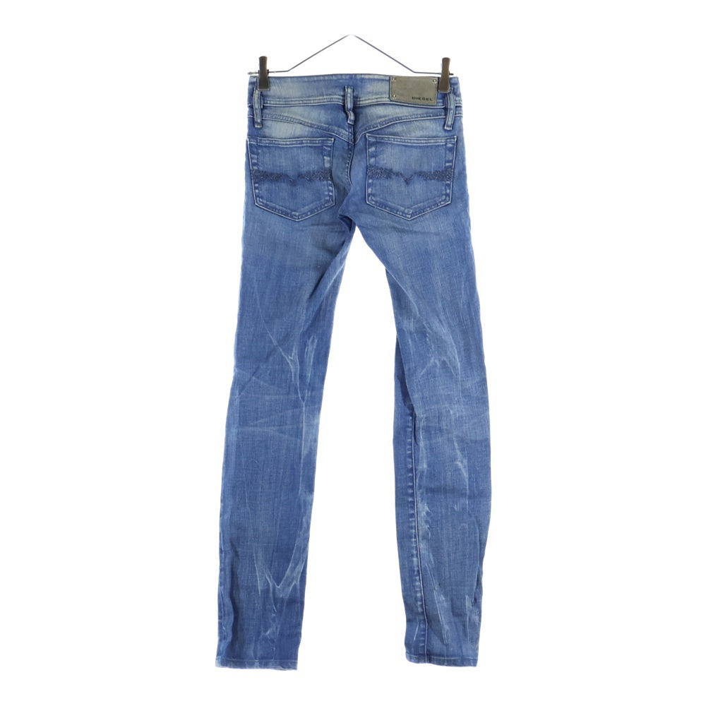 NO BRAND(ノーブランド) MATIC マッチ ヴィンテージ加工 ストレッチ スキニーデニムパンツ インディゴ レディース 008N4