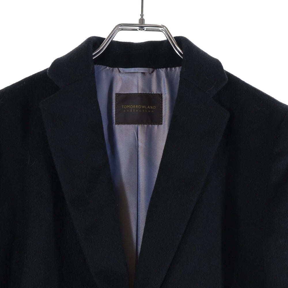 TOMORROWLAND(トゥモローランド) カシミヤ ウール 2B チェスター コート レディース ブラック