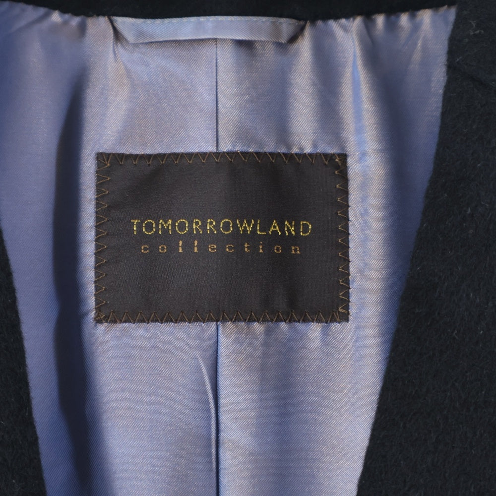 TOMORROWLAND(トゥモローランド) カシミヤ ウール 2B チェスター コート レディース ブラック